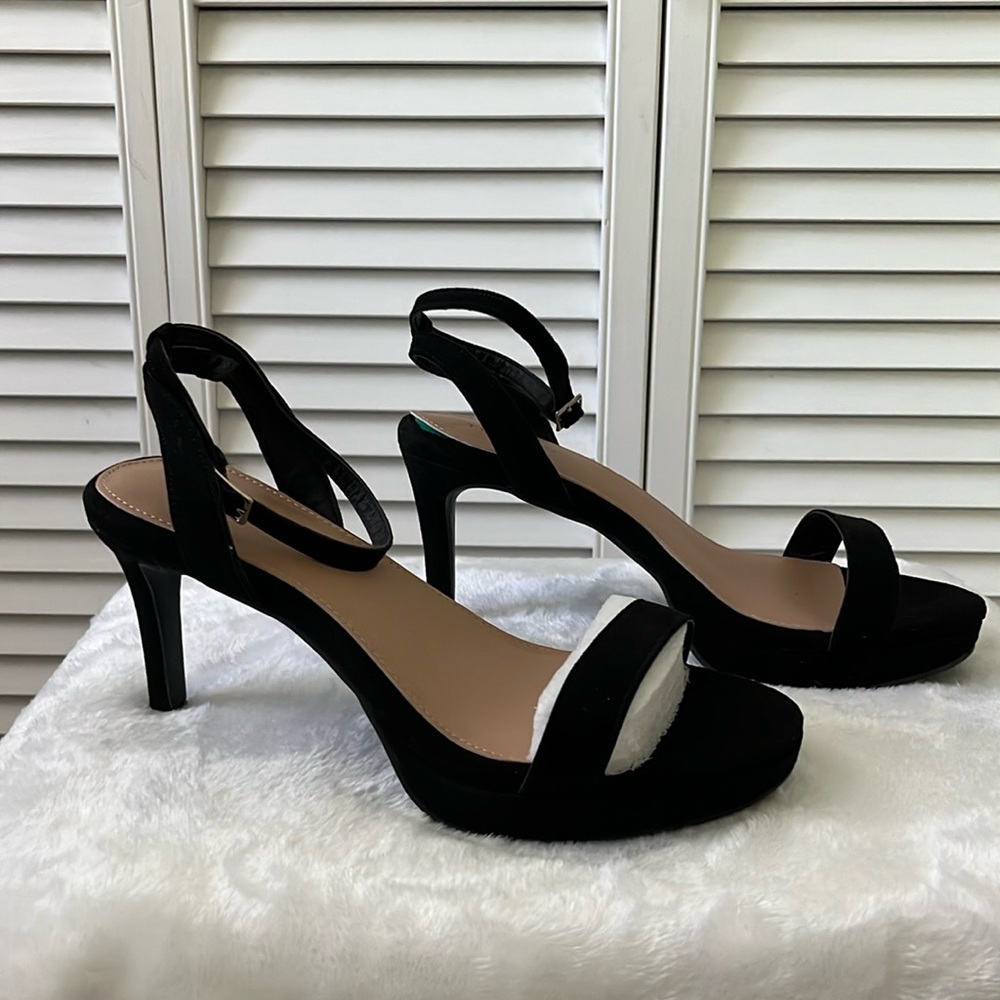 Torrid Platform Stiletto Heel, Size 10 Wide, Black Faux Suede, New In Box